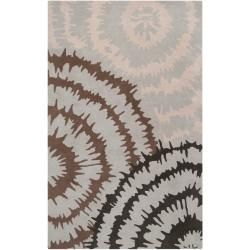 Harlequin Hand tufted Gray Opaque Abstract Plush Wool Area Rug (8 X 10)