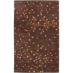 Hand Tufted Abbotsford Chocolate Wool Rug (3 X 12)