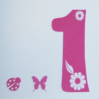 girl's age fuzzy pink number card by apple of my eye design