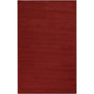 Candice Olson Loomed Red Scrumptious Geometric Plush Wool Rug (33 X 53)