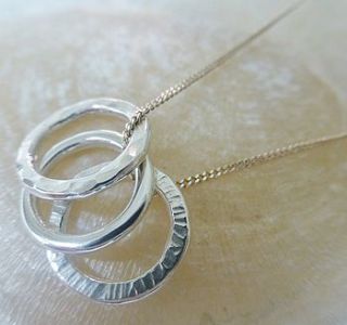 polo trio silver necklace by anne reeves jewellery