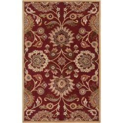 Hand tufted Red Kiser Wool Area Rug (6 X 9)