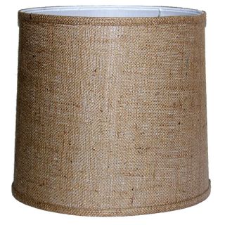 Medium brown Burlap drum Indoor Lamp Shade