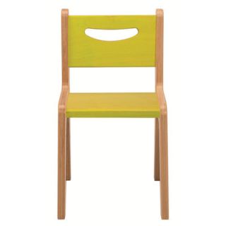 Whitney Plus 14 Birchwood Classroom Chair CR2514 Seat Color Electric Lime