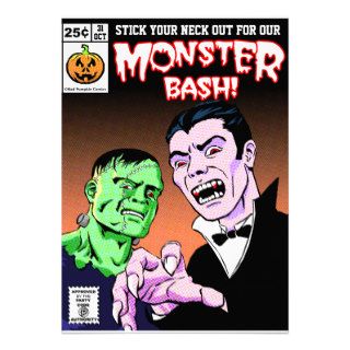 Comic Style Halloween Party Invitation
