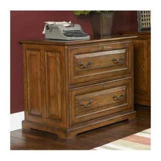 Riverside Furniture Seville Square Two Drawer Lateral File in Warm Oak