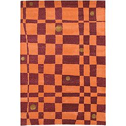 Hand tufted Modern Mandara Wool Rug (5 X 76)