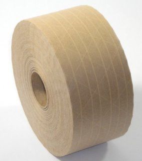 Central Brand Reinforced Brown Paper Packing Tape Single Roll 3" X 450' 