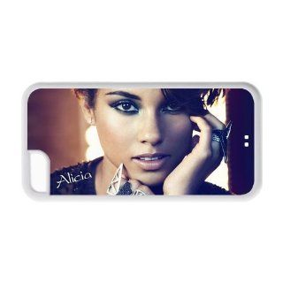 Custom Printed TPU Snap On Back Case for iphone 5C(Cheap iphone 5)  Charming Singer Alicia Keys  1 Cell Phones & Accessories