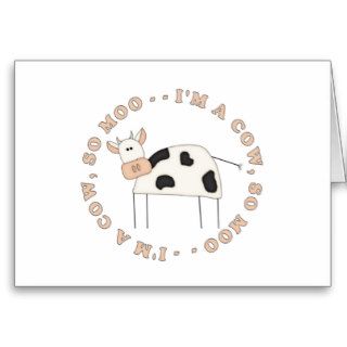 I'm a Cow T shirts and Gifts Card