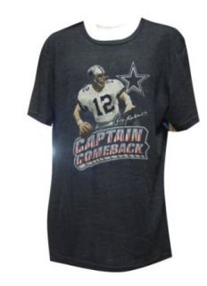 Roger Staubach Dallas Cowboys Captain Comeback T Shirt  Athletic T Shirts  Clothing