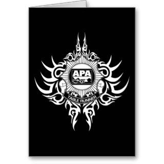 APA Table Runner Black and White Greeting Cards