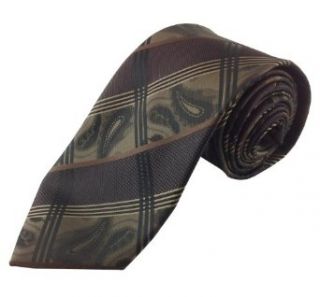 Brown Paisley and Stripe Tie   Imani Uomo Neckties at  Men�s Clothing store