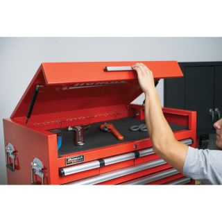 Homak H2PRO Series 36in. 8-Drawer Top Tool Chest — Red, 35 1/4in.W x 21 3/4in.D x 24 1/2in.H, Model# RD02036081  Tool Chests