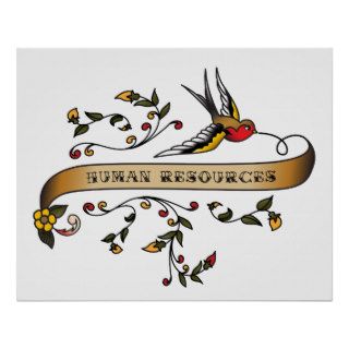 Swallow and Scroll with Human Resources Posters
