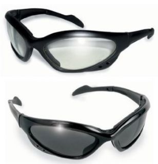 Two (2) Pairs Global Vision Neptune Safety Glasses with Clear and Smoke Lenses Clothing