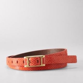 Snake Skinny Belt Color CORAL Apparel Belts