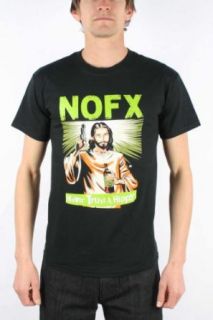 NOFX Never Trust A Hippy T shirt, Size X Large, Color Black Clothing