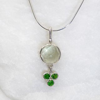 green amethyst and chrome diopside necklace by lilia nash jewellery