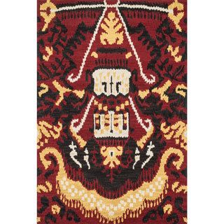 Hand tufted Montague Red Wool Rug (5 X 76)