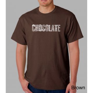 Los Angeles Pop Art Mens Chocolate T shirt