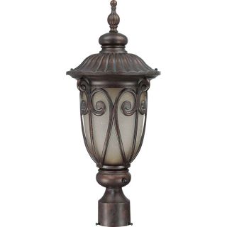 Corniche 1 Light Burlwood Post Lantern