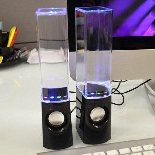 Multi Colored Illuminated Dancing Water Speakers w/ USB Cable & 3.5mm Cords Computers & Accessories