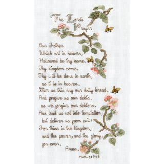 The Lords Prayer Counted Cross Stitch Kit 5 1/2x10 14 Count