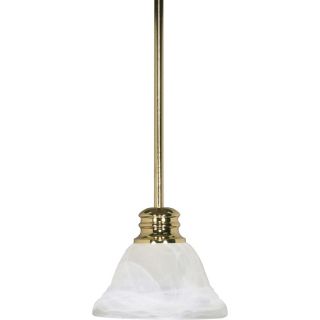 Empire 7 in W Polished Brass Mini Pendant Light with Frosted Shade