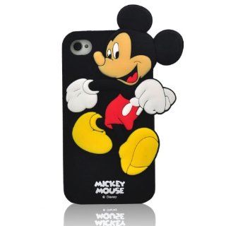 FiveBox 3D cute Bowknot Cartoon Minnie Mouse Mickey Soft Silicone Case Cover Compatible For Apple Iphone 4 4g 4S (Mickey) Cell Phones & Accessories