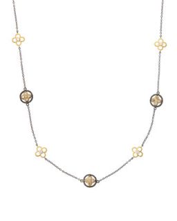 Alternating Clover Long Chain Necklace