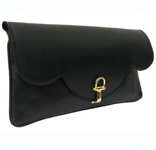 savannah leather clutch bag in stock by amy george
