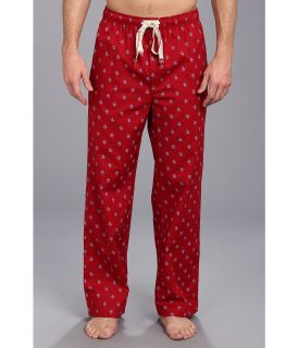 Original Penguin Woven Lounge Pant With All Over Penguins Mens Pajama (Red)