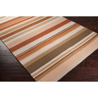 Hand hooked Tan Leland Indoor/outdoor Stripe Rug (5 X 8)