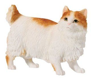 Japanese Bobtail Cat Figurine   Cold Cast Resin   3'' Height   Collectible Figurines