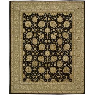Nourison 3000 Hand tufted Black Persian inspired Rug (39 X 59)