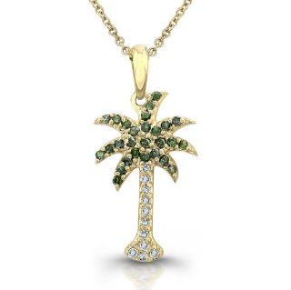 14kt Yellow Gold Palm Tree Pendant Jewelry