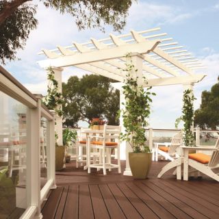 Freestanding Pergola with High Square Columns