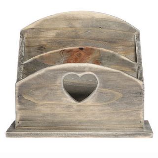 wooden heart letter rack by drift living