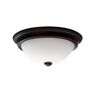 Project Source 13 in W Bronze Integrated LED Ceiling Flush Mount