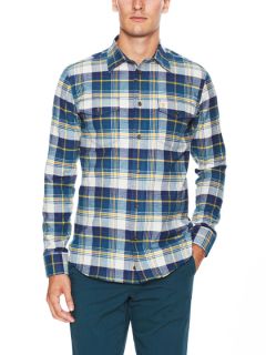 Flannel Plaid Sport Shirt by Farah Vintage