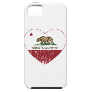 Yosemite California Republic Heart Distressed iPhone 5/5S Cases