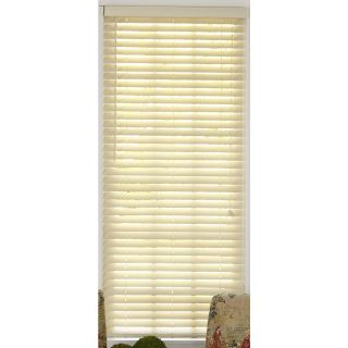 Style Selections 72 in W x 84 in L Alabaster Faux Wood Plantation Blinds