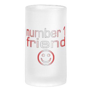 Number 1 Friend in Canadian Flag Colors for Boys Coffee Mug