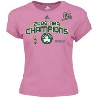 Boston Celtics 2008 NBA Finals Champions Ladies / Womens Locker Room Championship Pink T shirt  Athletic T Shirts  Clothing