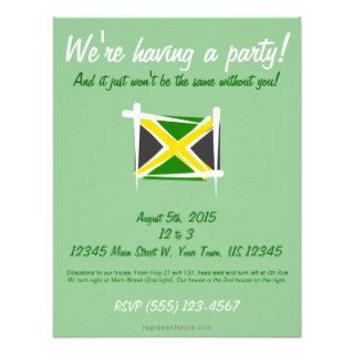 Jamaica Brush Flag Invitations