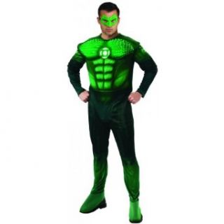 Men's Green Lantern   Hal Jordan Light up Deluxe Plus Costume (Plus Size) Jordan Boots Clothing