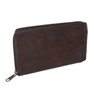 CTM Mens Leather Zippered Credit Card Case at  Mens Clothing store Credit Card Holders
