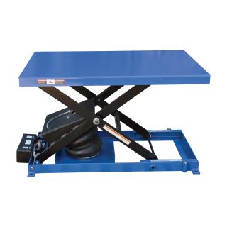 Vestil Heavy-Duty Air Bag Scissor Lift Table — 1,000 Lb. Capacity, Model# ABLT-1000  Foot Operated Load Lifts