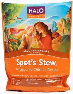 Halo Spot's Stew Natural Dry Dog Food, Adult Dog, Wholesome Chicken Recipe, 4 Pound Bag  Dry Pet Food 